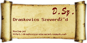 Draskovics Szeveréd névjegykártya